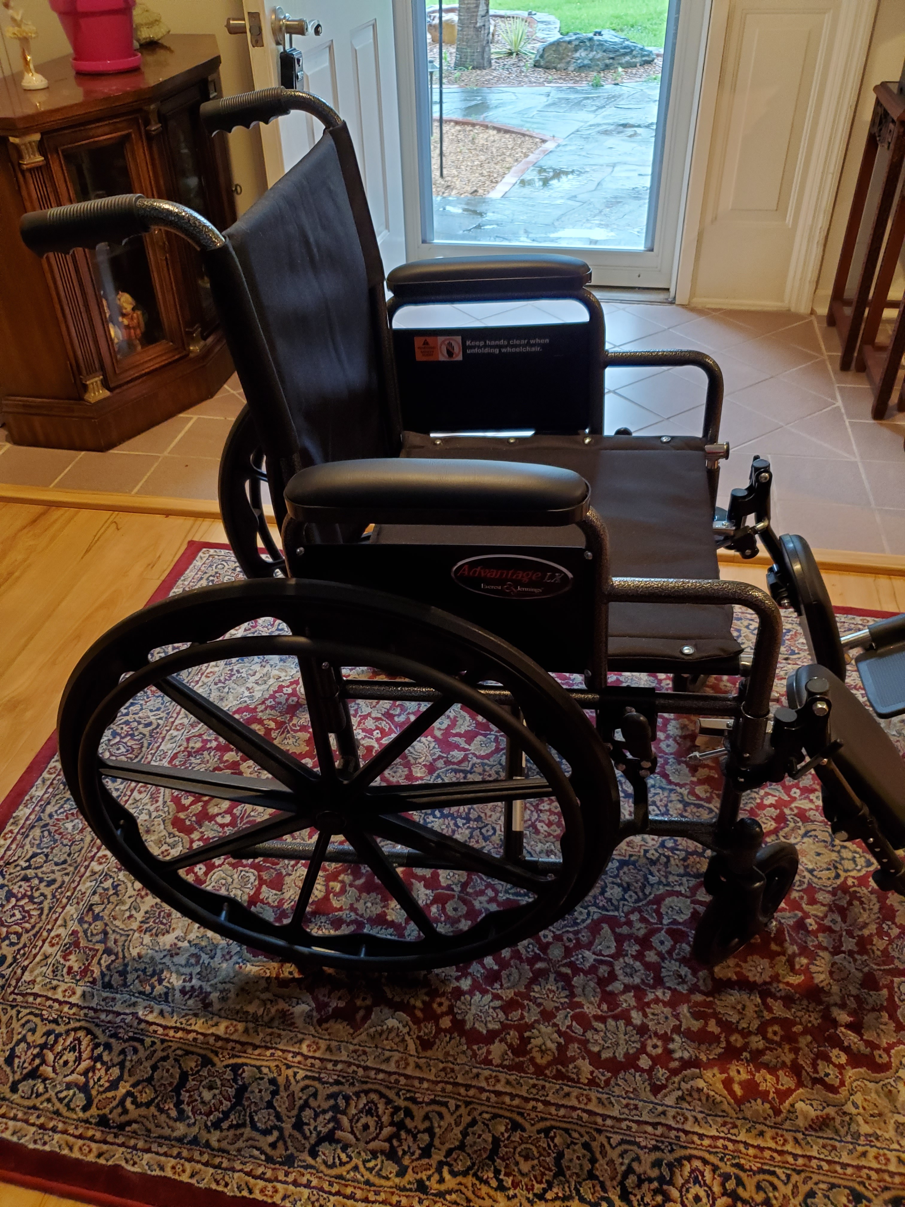 Photo 4 of Everset and Jennings Advantage Lx black wide wheelchair